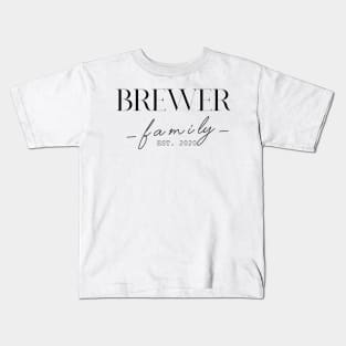 Brewer Family EST. 2020, Surname, Brewer Kids T-Shirt